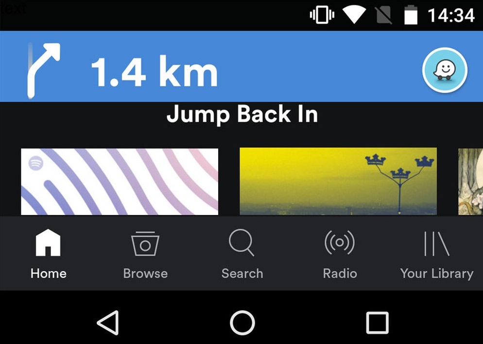 Waze e Spotify integrados no Android