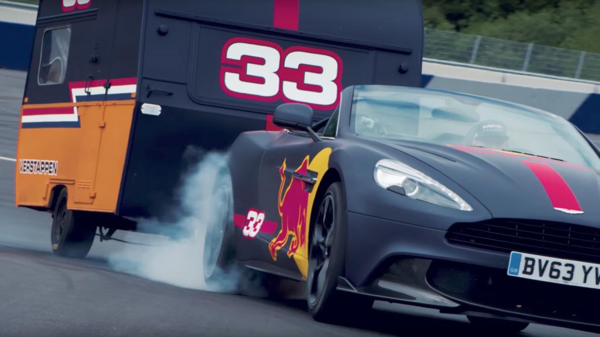 aston martin corrida de trailers red bull