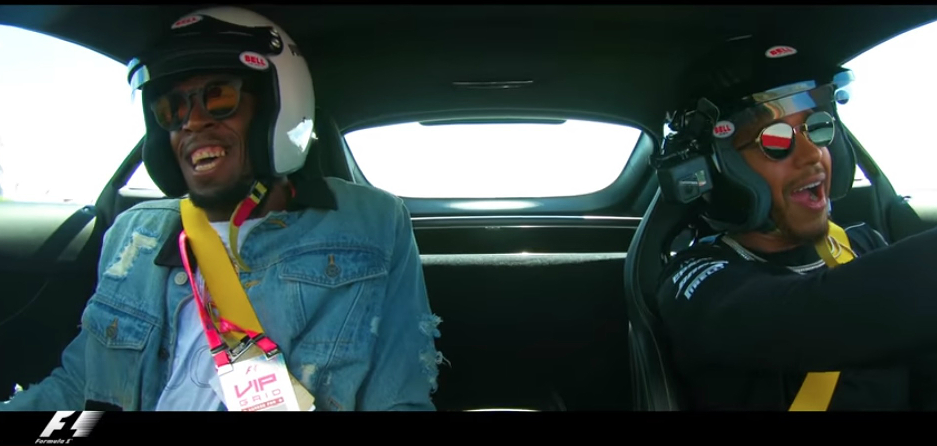 Hamilton Lewis Usain Bolt AMG GT R Mercedes