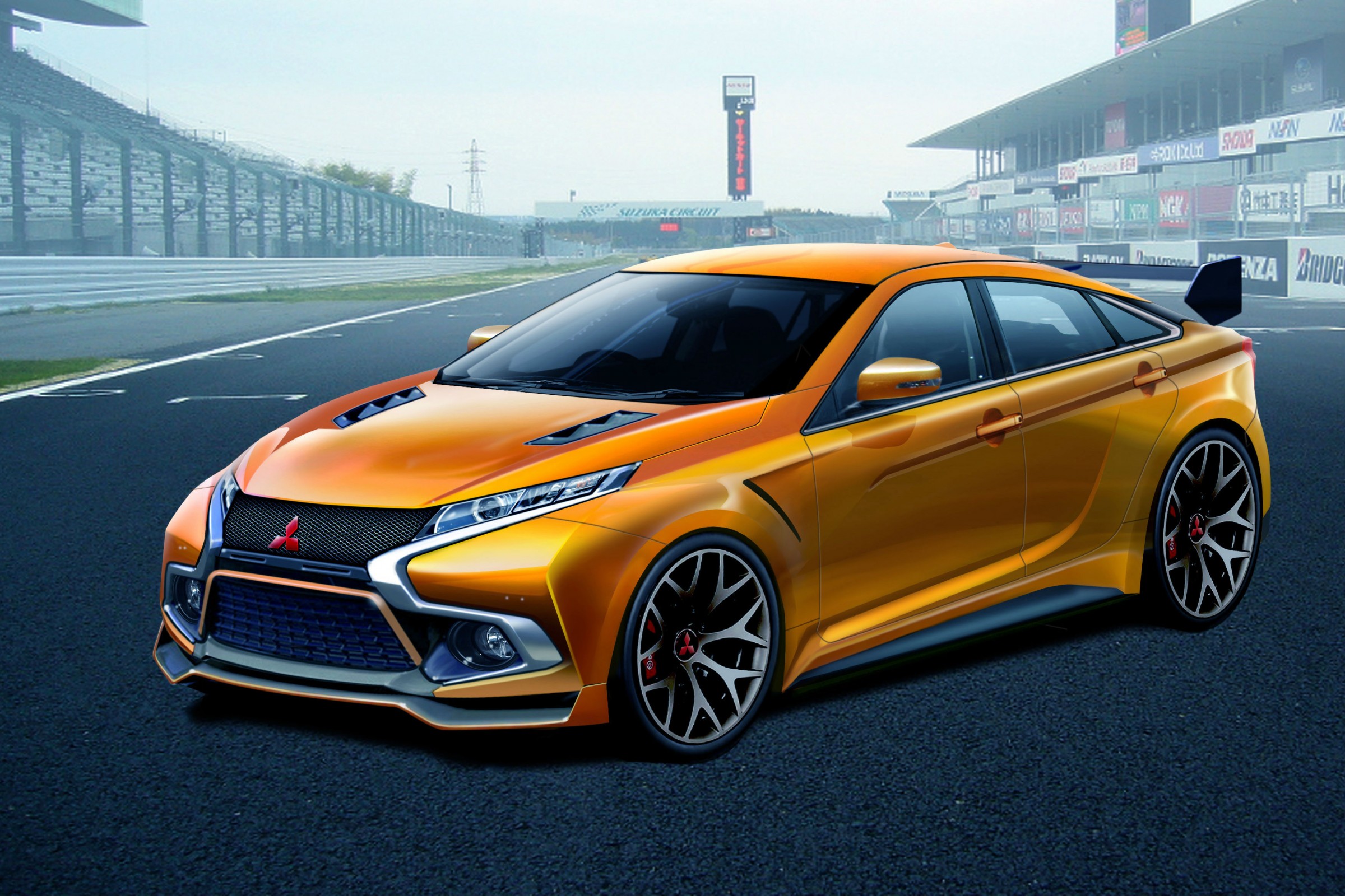projeção mitsubishi lancer evo