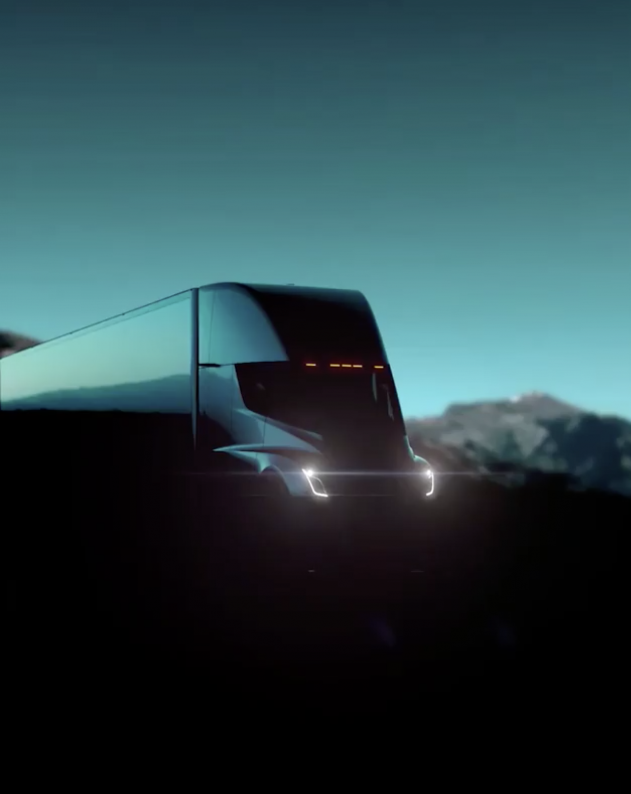 caminhão da tesla elétrico vídeo reprodução