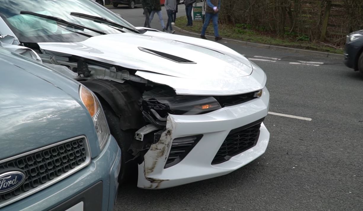 Chevy Camaro Crashes Leaving Car Show 1