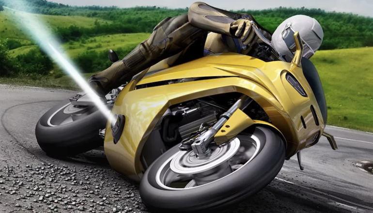 Bosch segurança motos jato de ar equilíbrio experimental