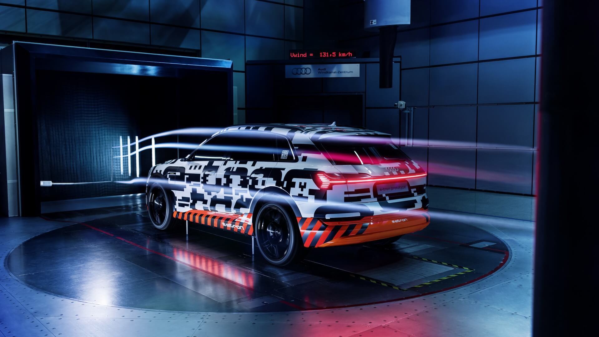 2019 Audi E Tron aerodinâmica teaser