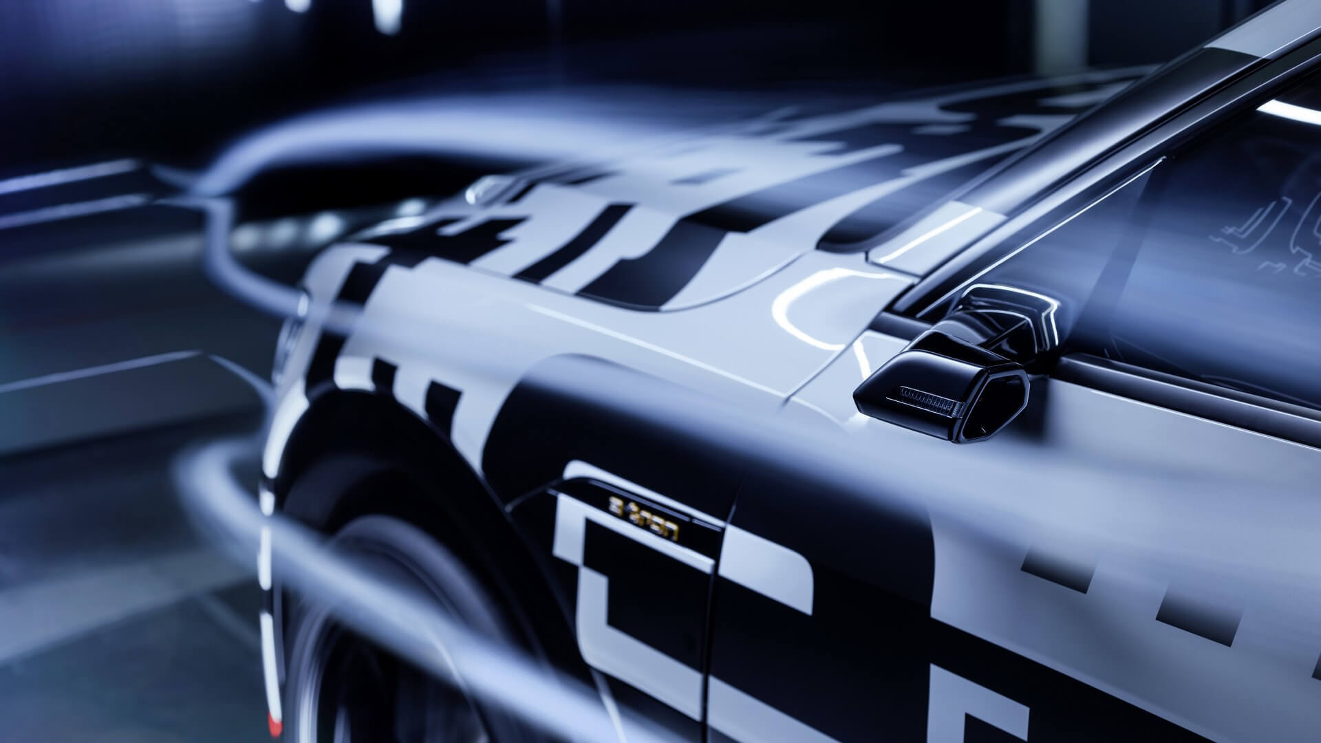 2019 Audi E Tron aerodinâmica teaser