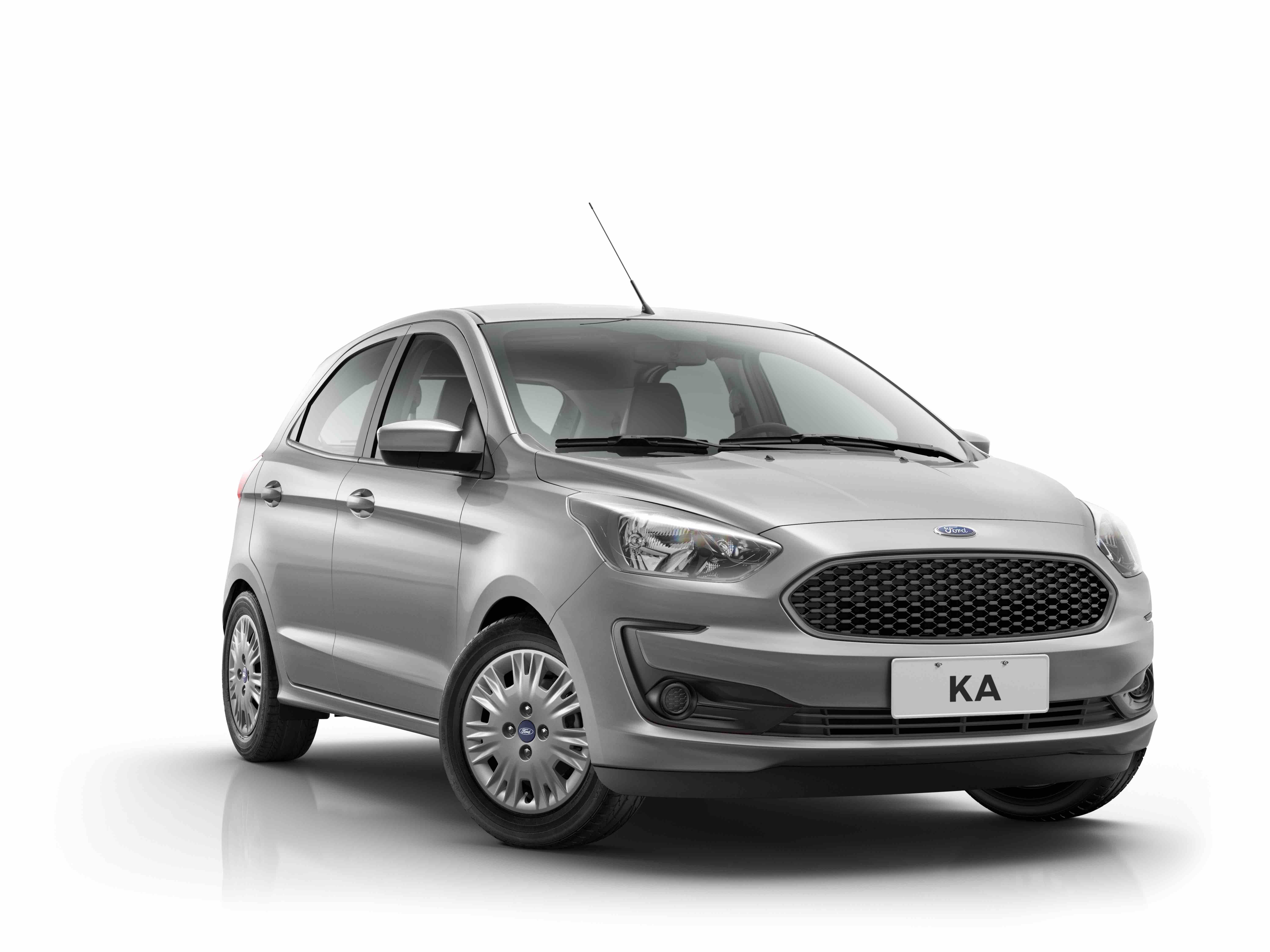 Configuração SE do Ka hatch 2019 é a segunda mais simples, trazendo som com USB e Bluetooth e rodas de aço de 14 polegadas com calotas