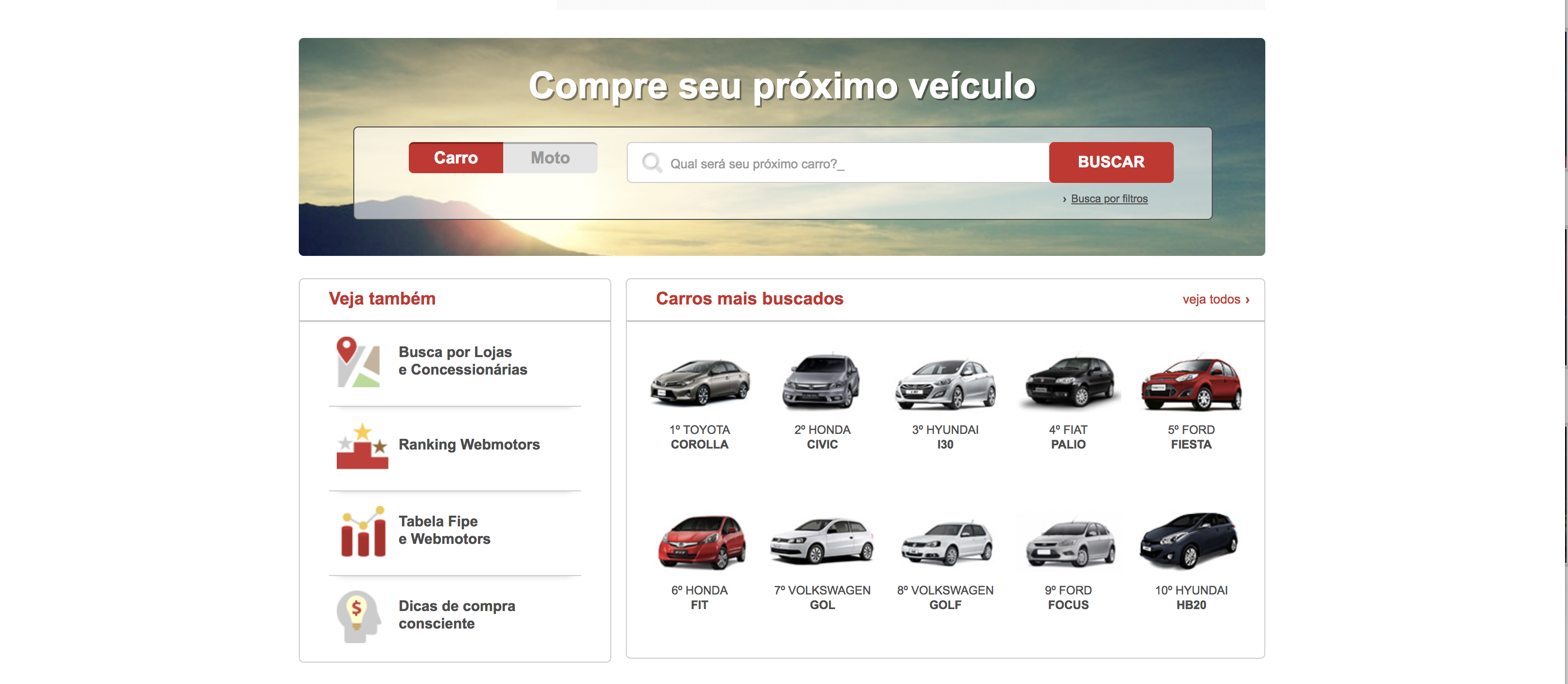 Compra de carro pela internet