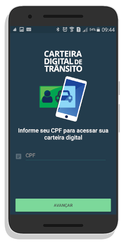Cadastro do CRLV (documento de porte obrigatório do veículo) é feito diretamente no aplicativo
