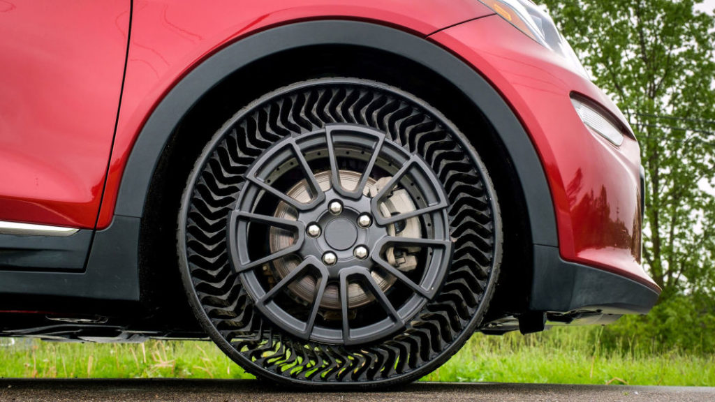Pneu desenvolvido pela Michelin e Chevrolet não tem ar