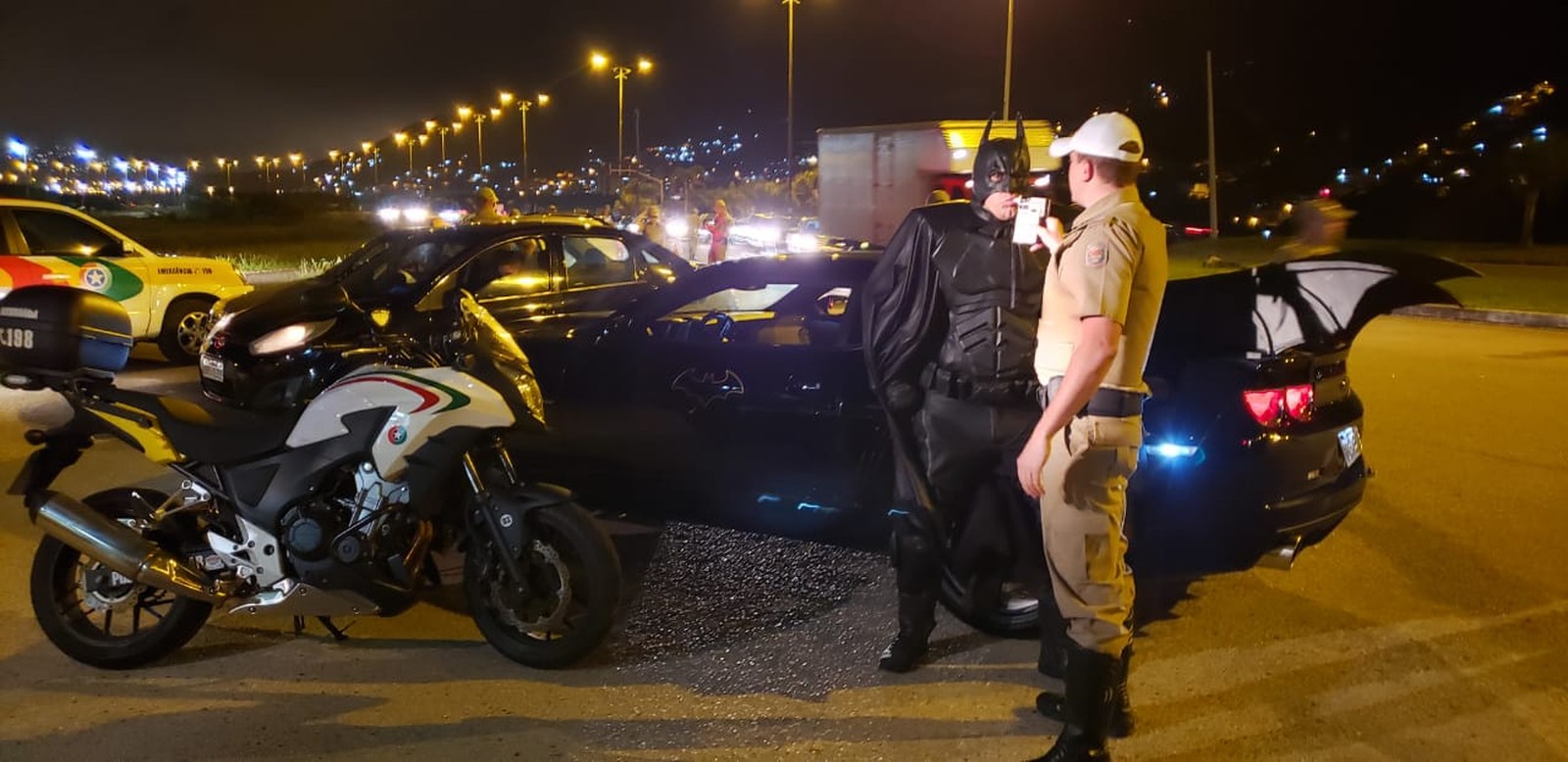 Batman em blitz da Lei Seca