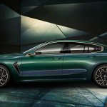 BMW M8 Gran Coupe pintado em cor verde com detalhes bronze