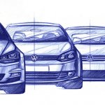 Volkswagen fez uma linha do tempo com os rascunhos do Golf