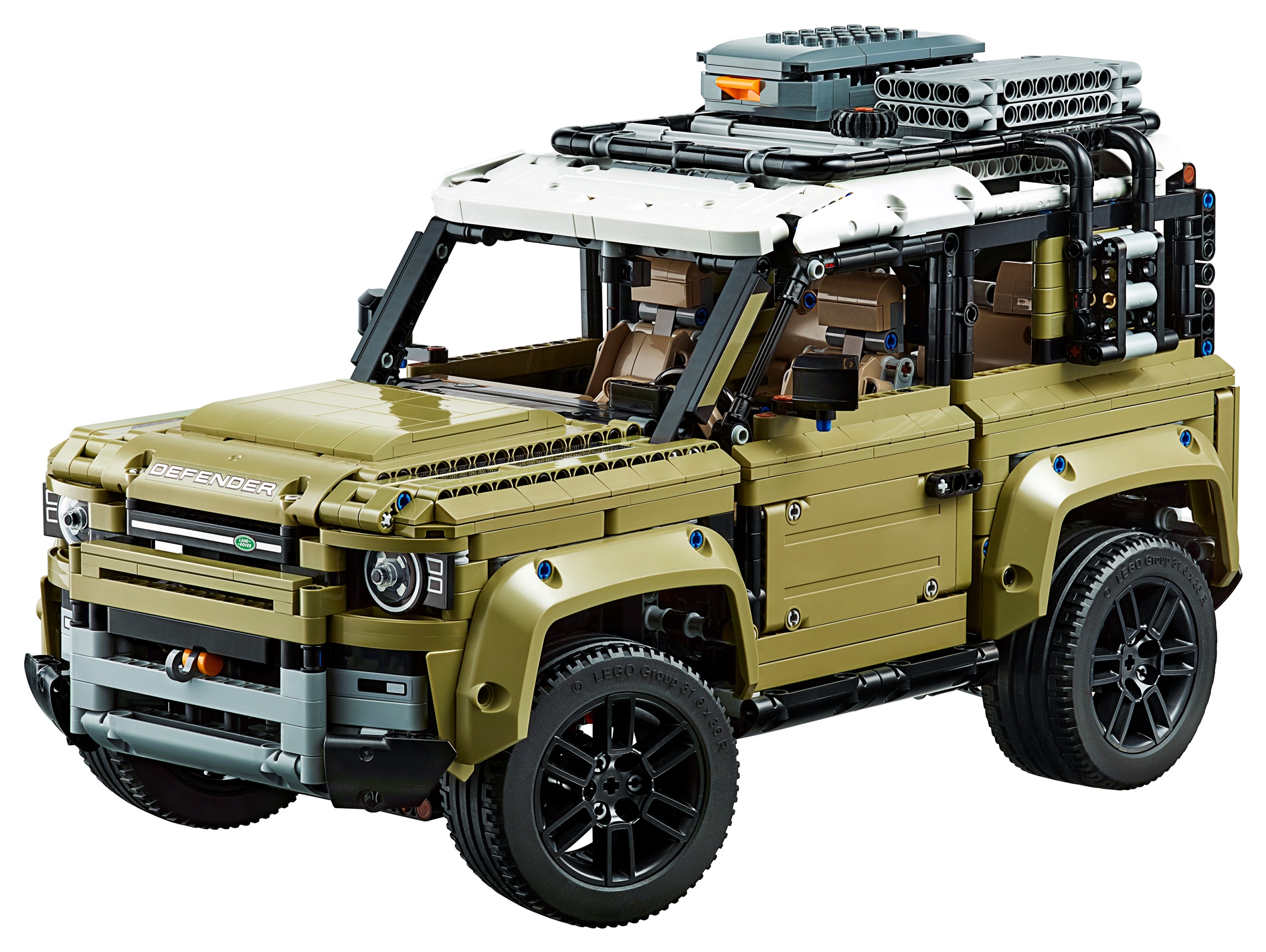 Miniatura da Lego mostra a antiga geração do Land Rover Defender bastante quadradona