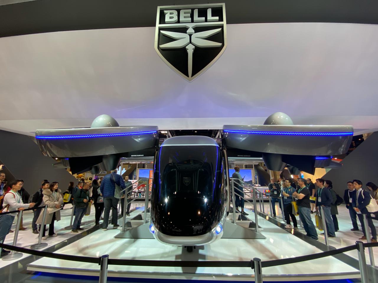 Táxi Voador Nexus 4ex no estande da Bell na CES 2020