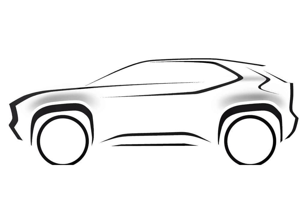 Esboço do novo SUV compacto da Toyota baseado no Yaris