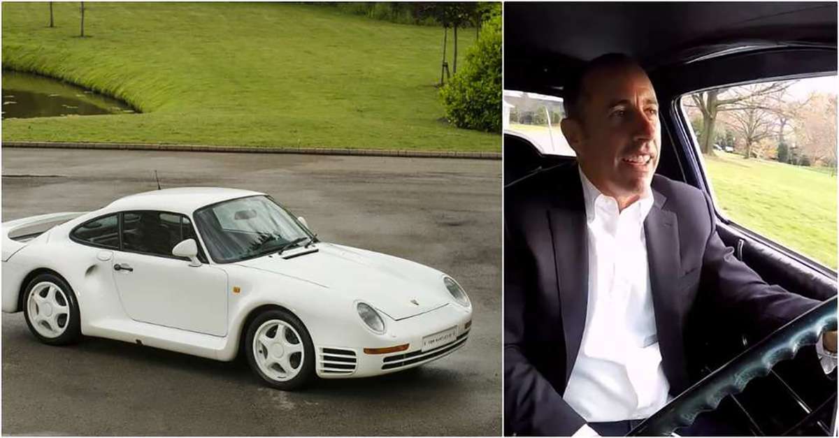 Comediante Jerry Seindfeld e seu Porsche 959