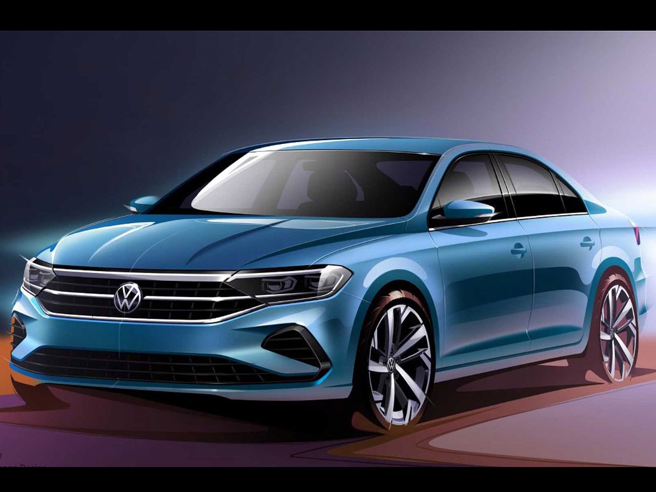 Imagem mostra rascunho do novo Polo Sedan