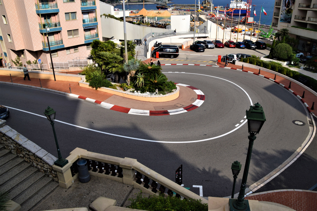 Circuito de Mônaco, onde acontece o GP de Monte Carlo