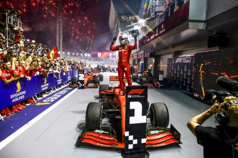 Sebastien Vettel no GP de Cingapura no