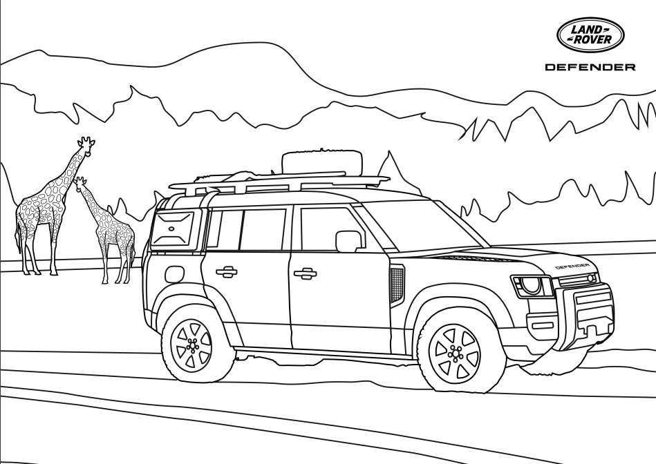 Land Rover Defender Colorear Cuarentena 00