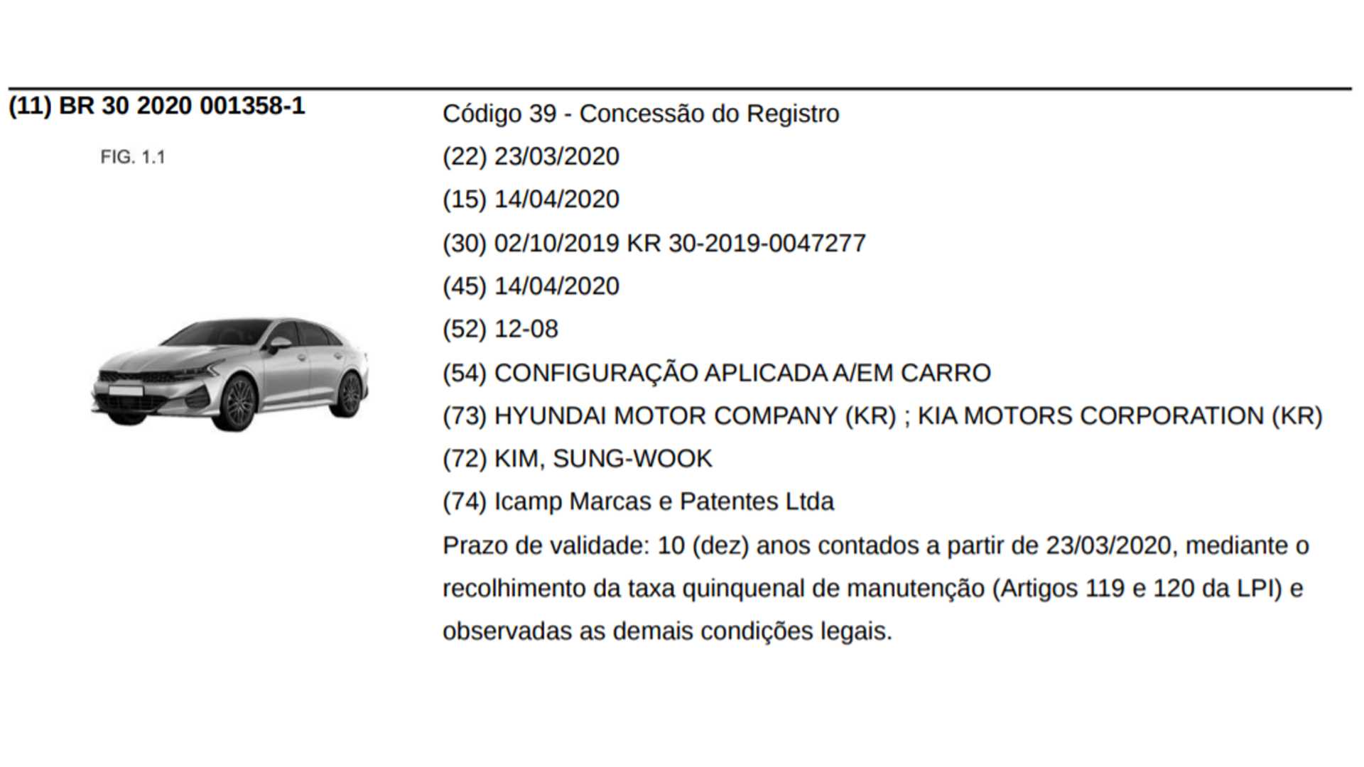 Kia Optima Registro No Brasil
