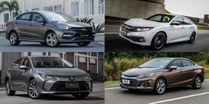 Comparativo virtual: Chery Arrizo 6 Toyota Corolla Honda Civic Chevrolet Cruze