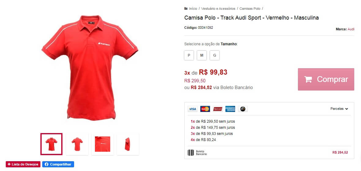 Camiseta Audi