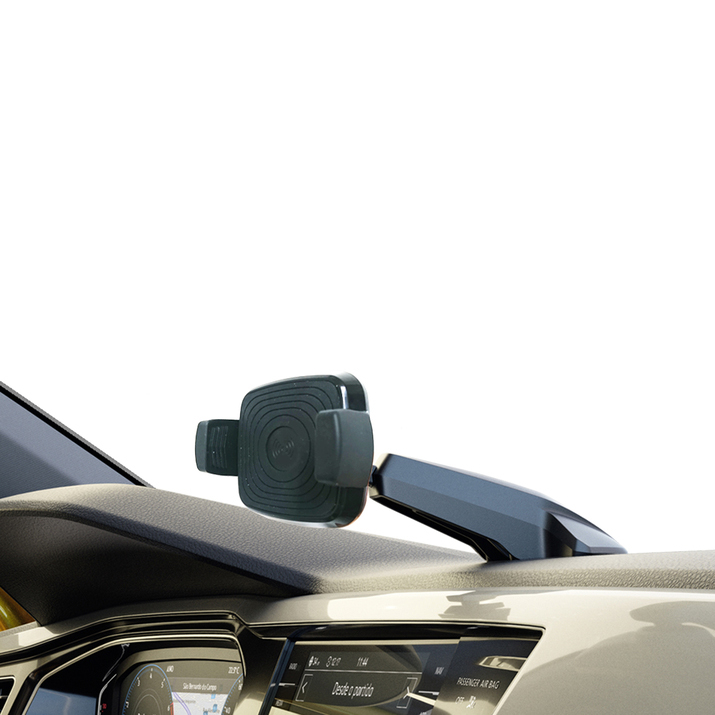 Carregador sem fio com suporte é oferecido como acessório na Volkswagen