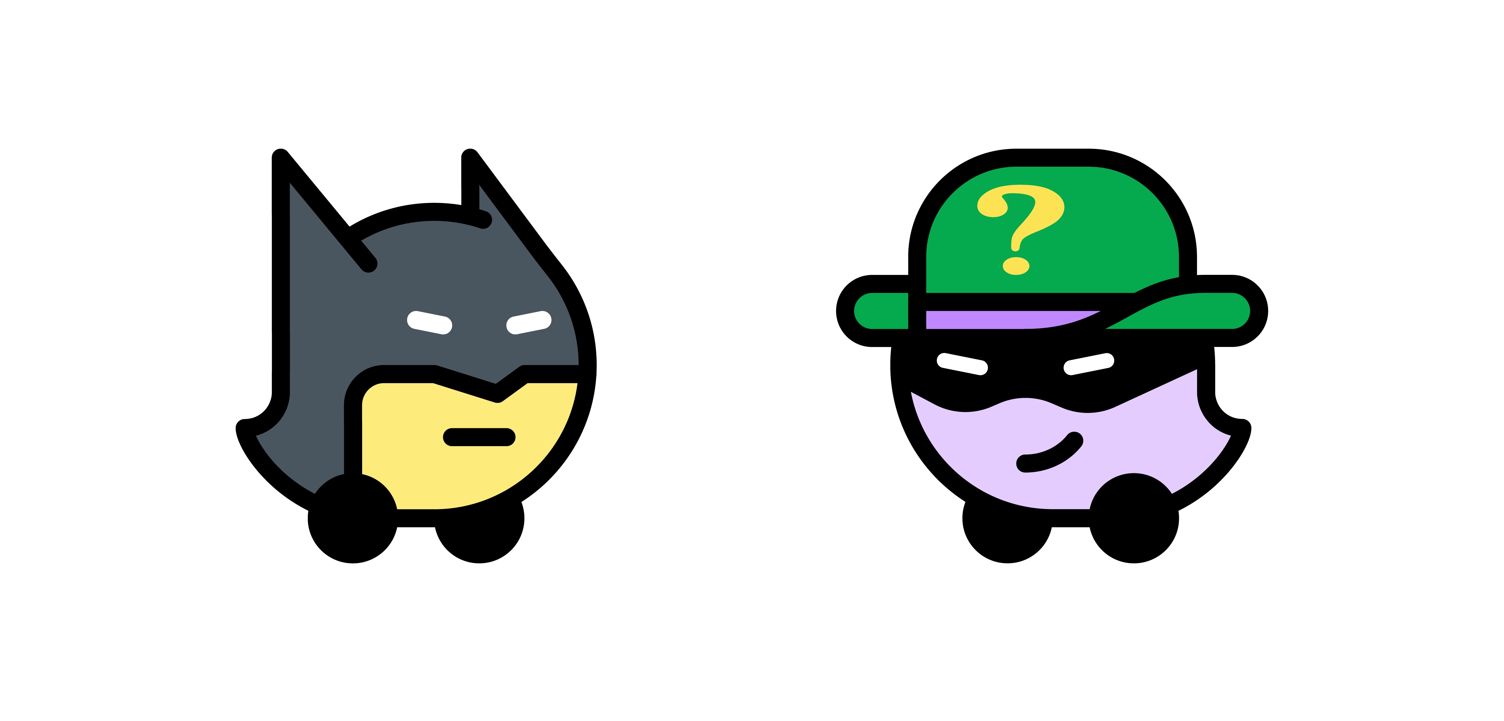 Batman e Charada no Waze