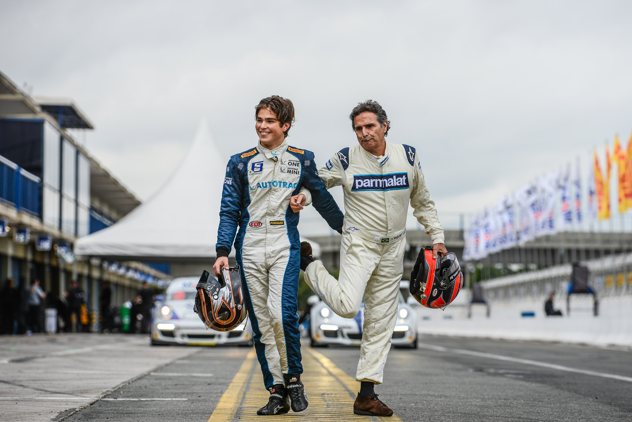 Pedro Piquet, filho de Nelson Piquet, e o pai
