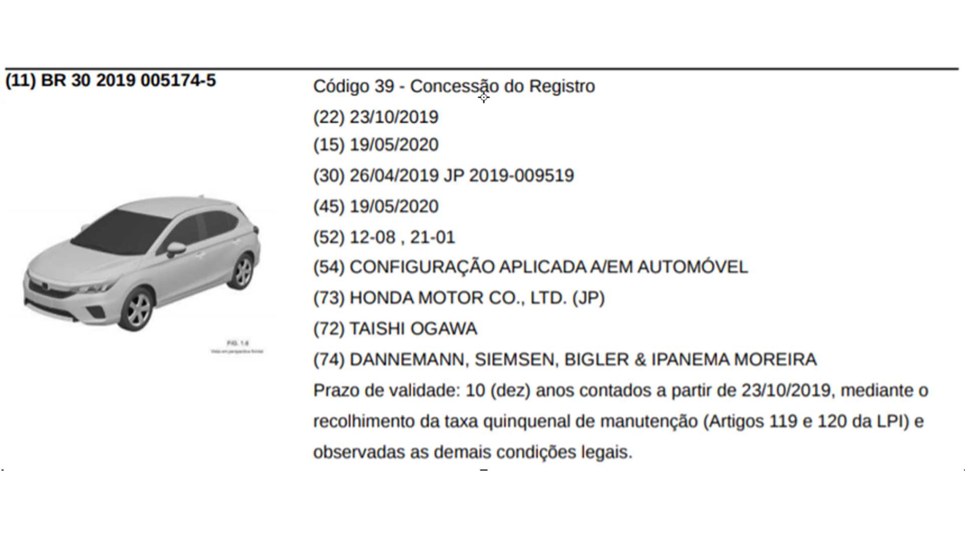 Honda City Hatch Registro No Inpi (1)
