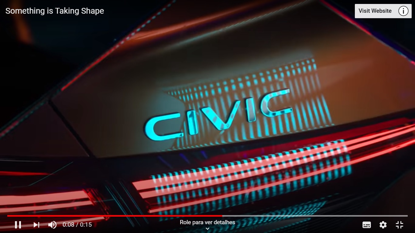 Novo Honda Civic Frame Do Vídeo Do Teaser (2)
