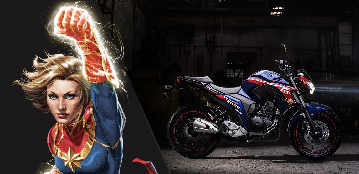 Thumbnail 1. Yamaha Fazer Capitã Marvel Foto Principal