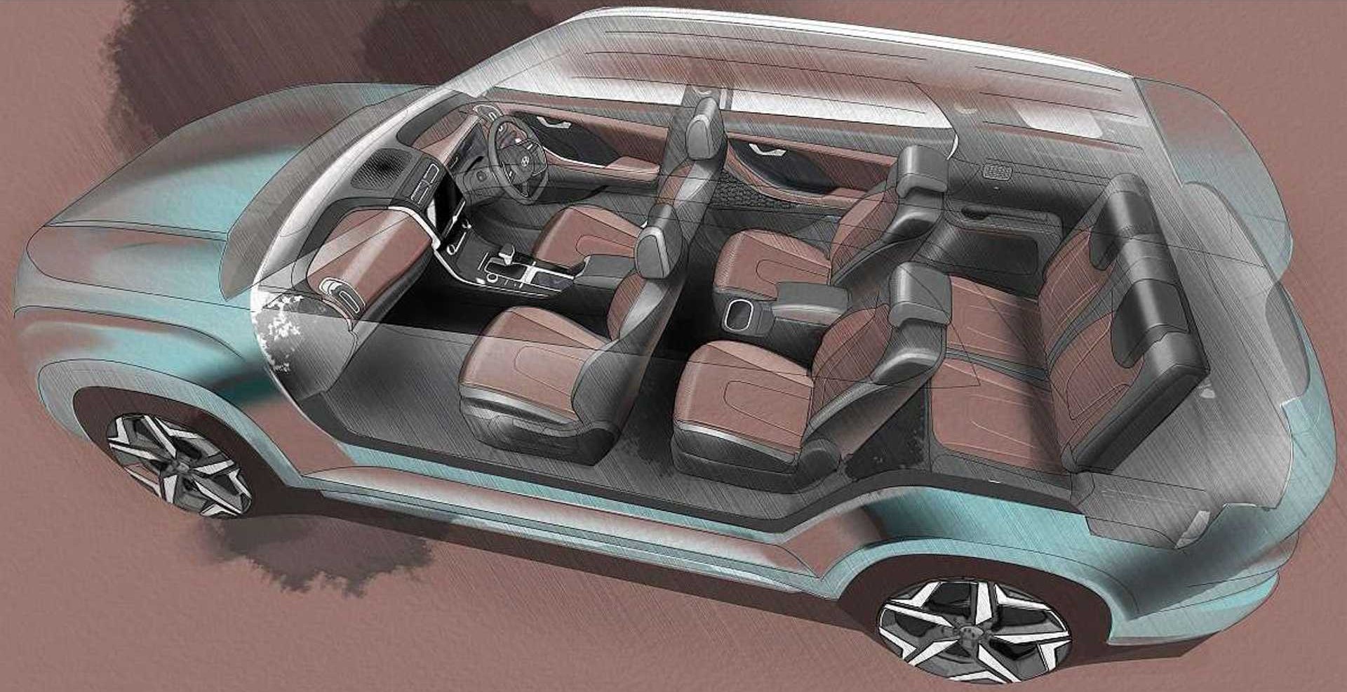 Hyundai Alcazar O Creta De 7 Lugares Interior