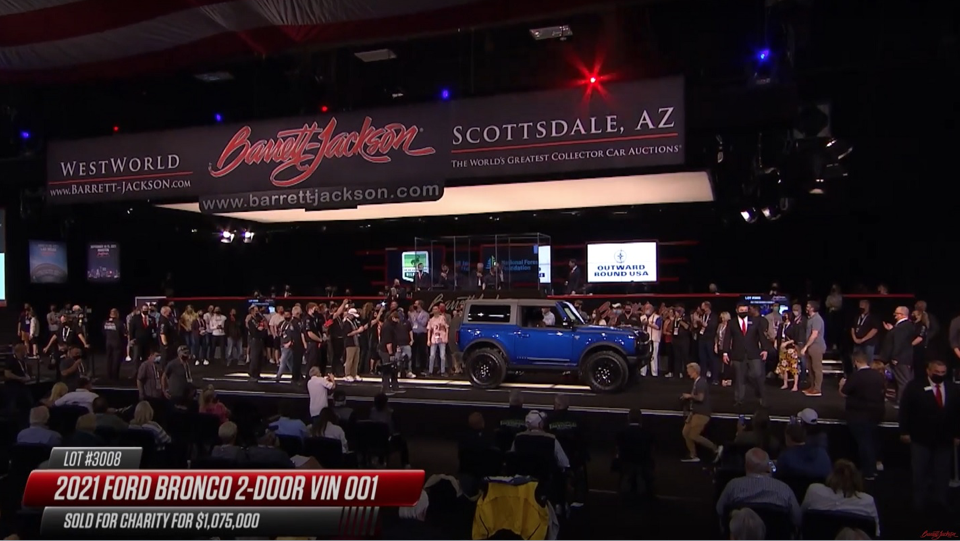 Novo Ford Bronco foi leilado por US$ 1.075.000