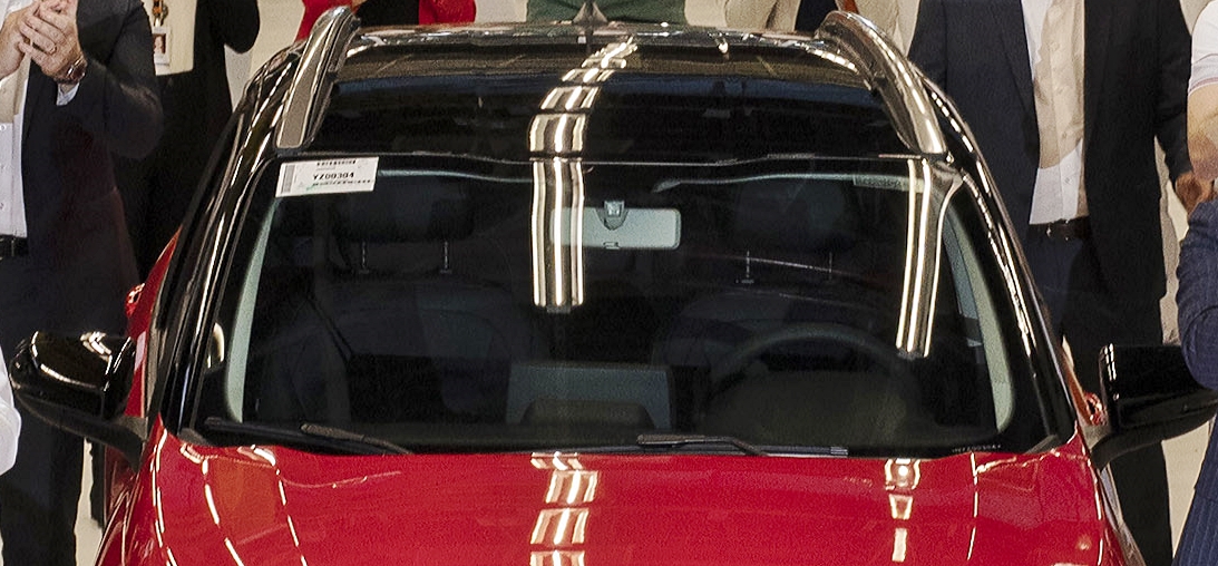 Detalhe da central multimídia do Fiat Pulse