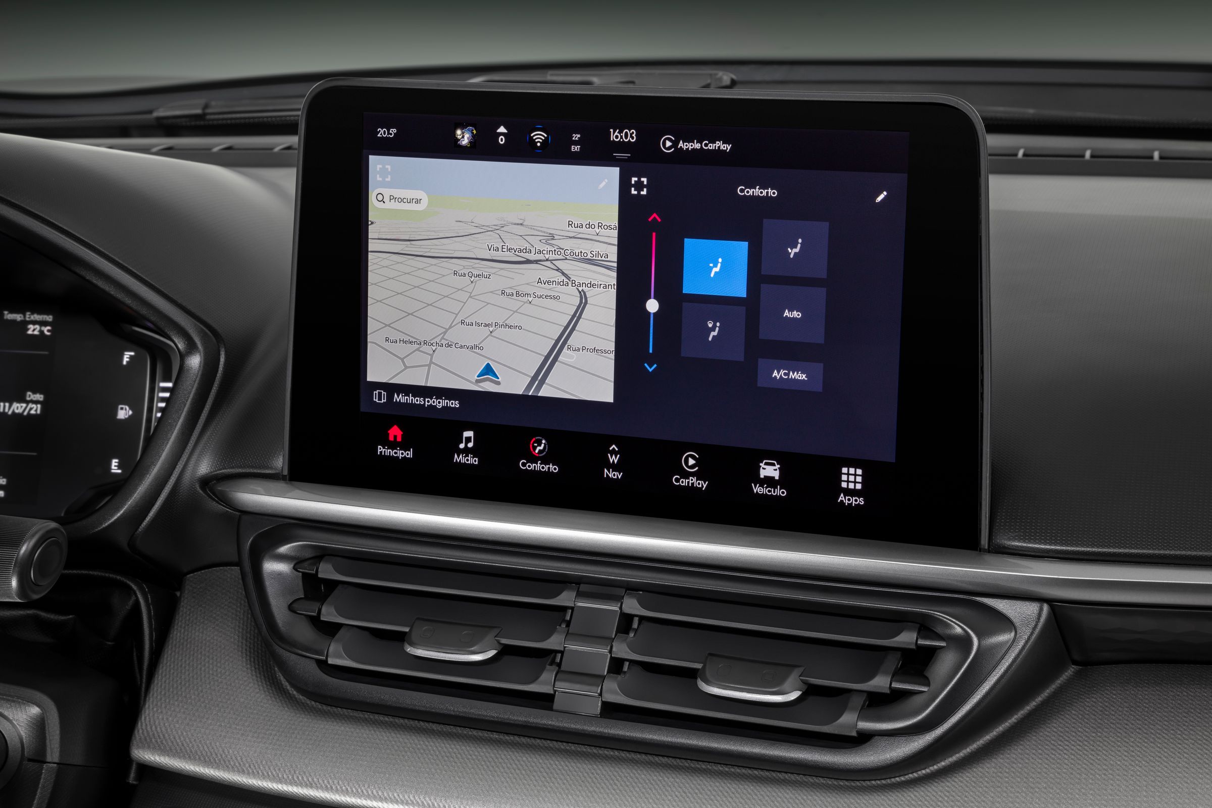 Central multimidia do Fiat Pulse