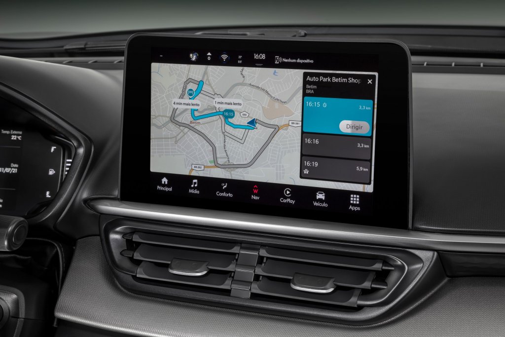 Central multimidia do Fiat Pulse