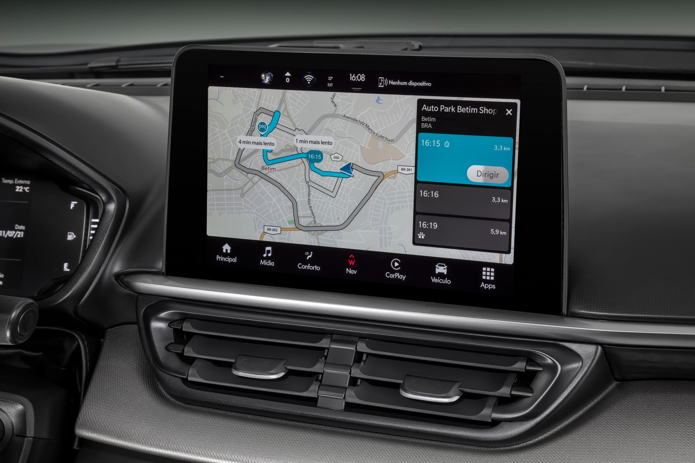 Central multimidia do Fiat Pulse