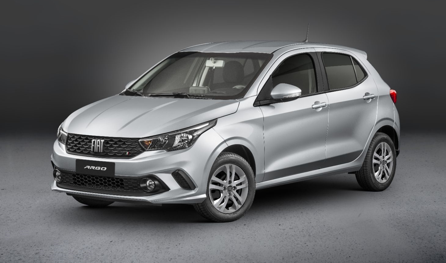 Fiat Argo Drive 2021 Prata Visto De Frente