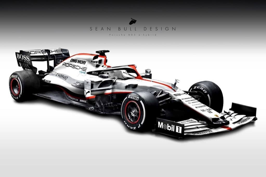 Projeção do carro de F1 da Porsche - Sean Bull Design