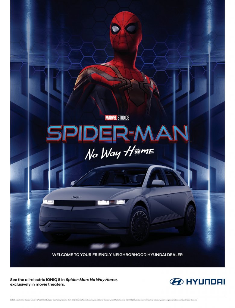Hyundai Ioniq5 no novo filme do Homem-Aranha