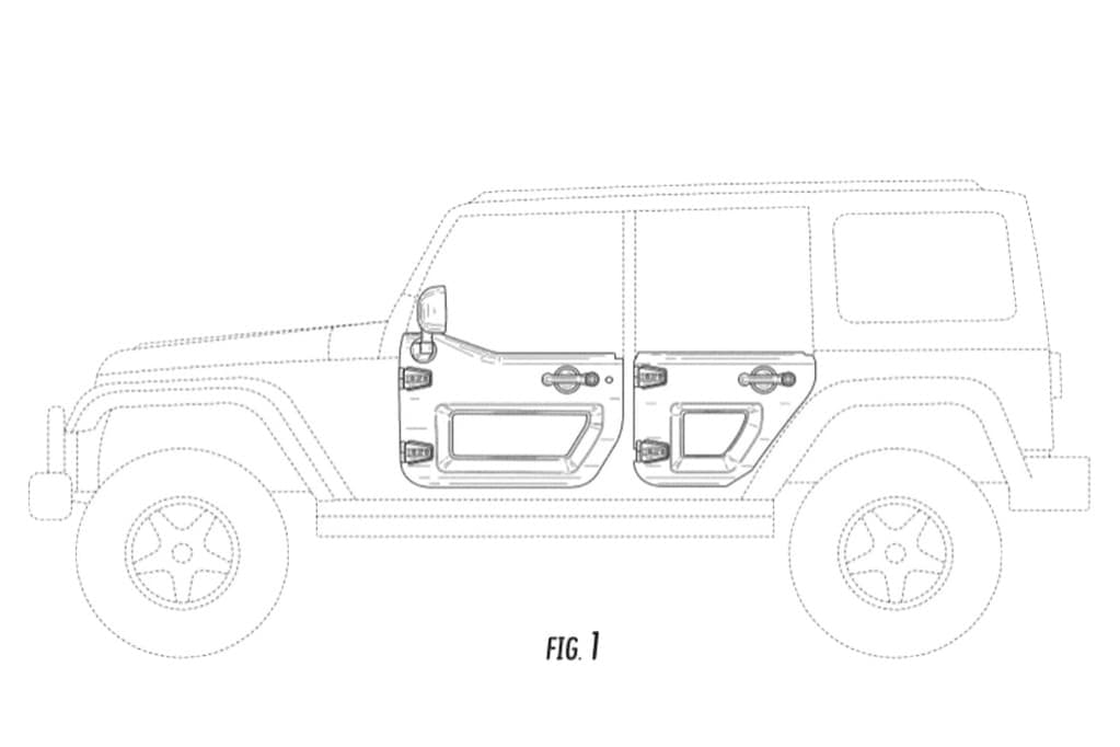 Jeep patente de portas vazadas