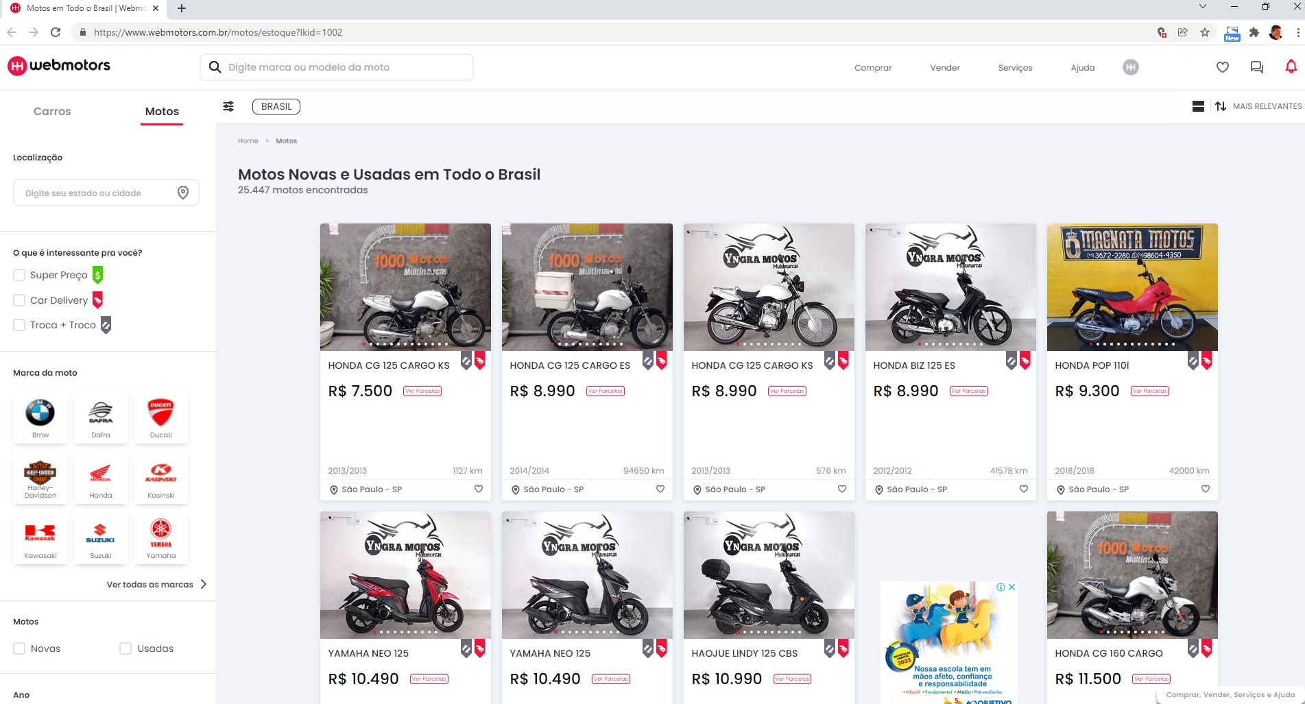 Classsificados Webmotors