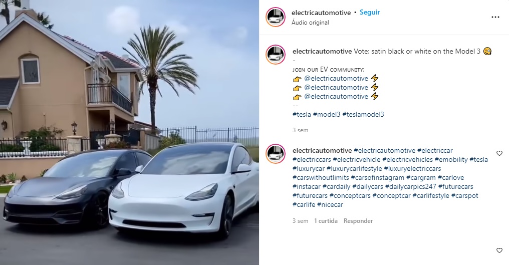 Caros Elétricos Mais Populares