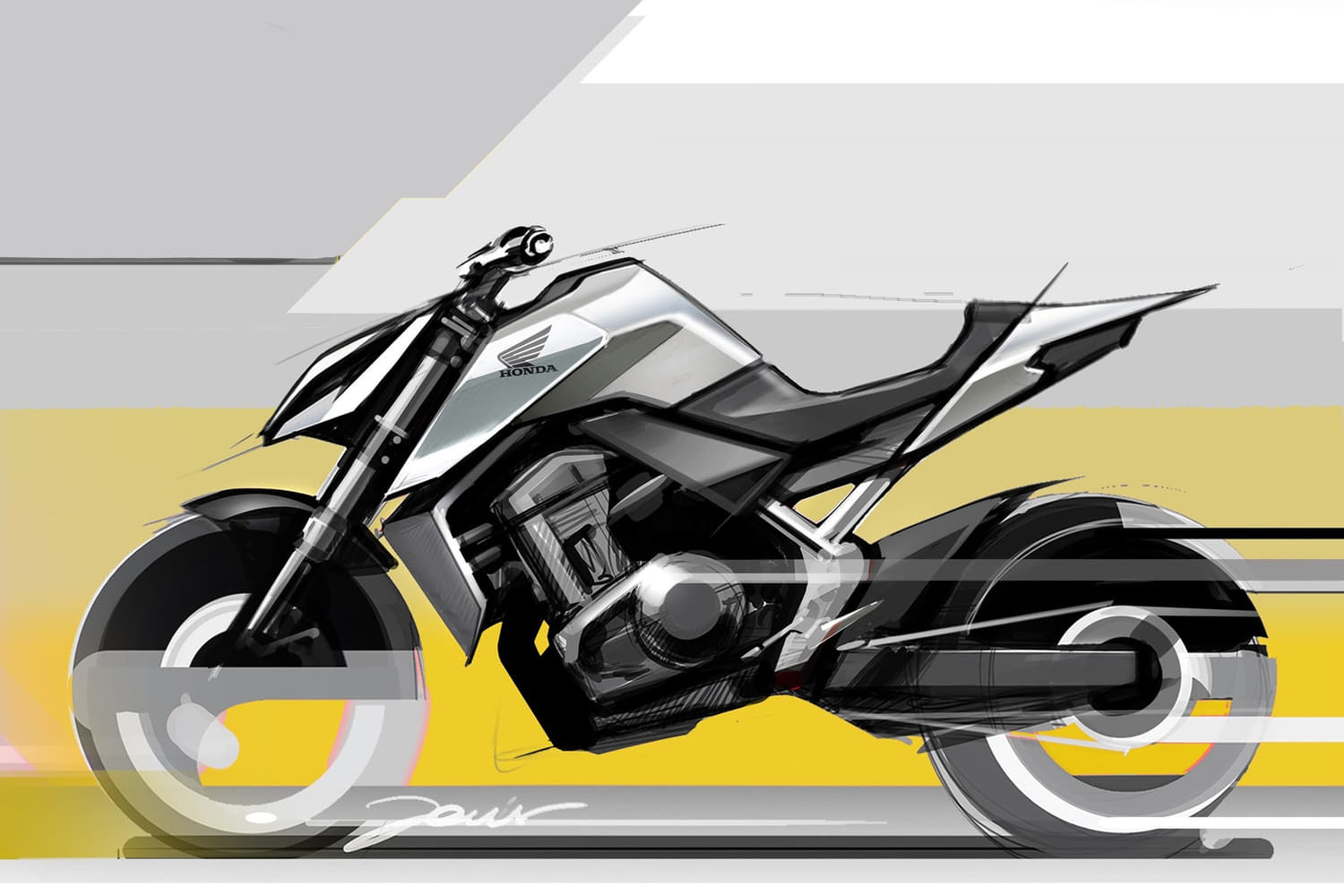 New Honda Hornet Design Concept Sketches 1