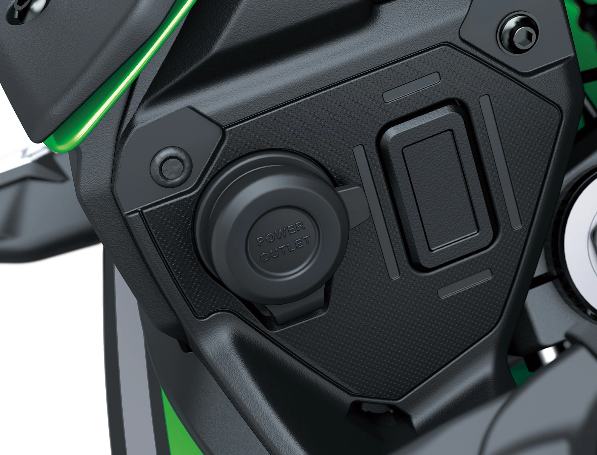 Detalhe Painel Versys Tomada 12v