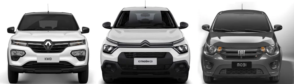 Compara C3,kwid,mobi Destaque 1