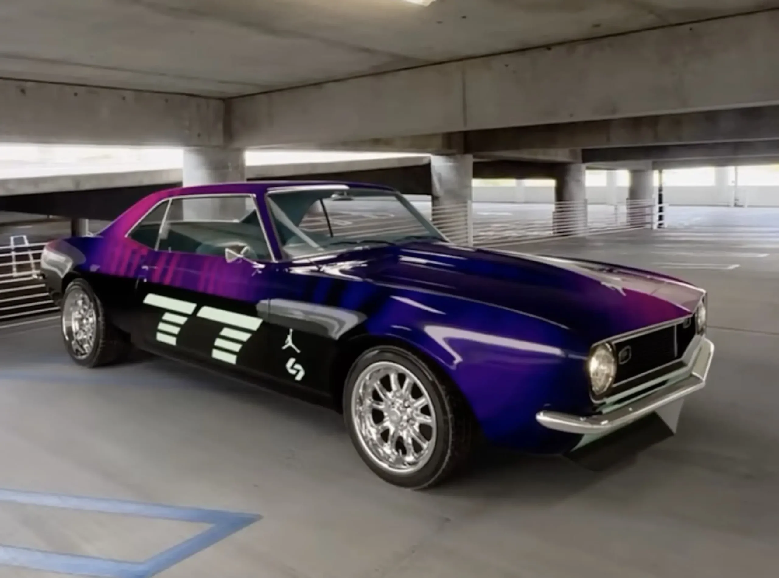 Nba Star Luka Doncic Shows His 1968 Chevy Camaro Wrapped In Pink And Purple Not His Idea 232983 1 (1)