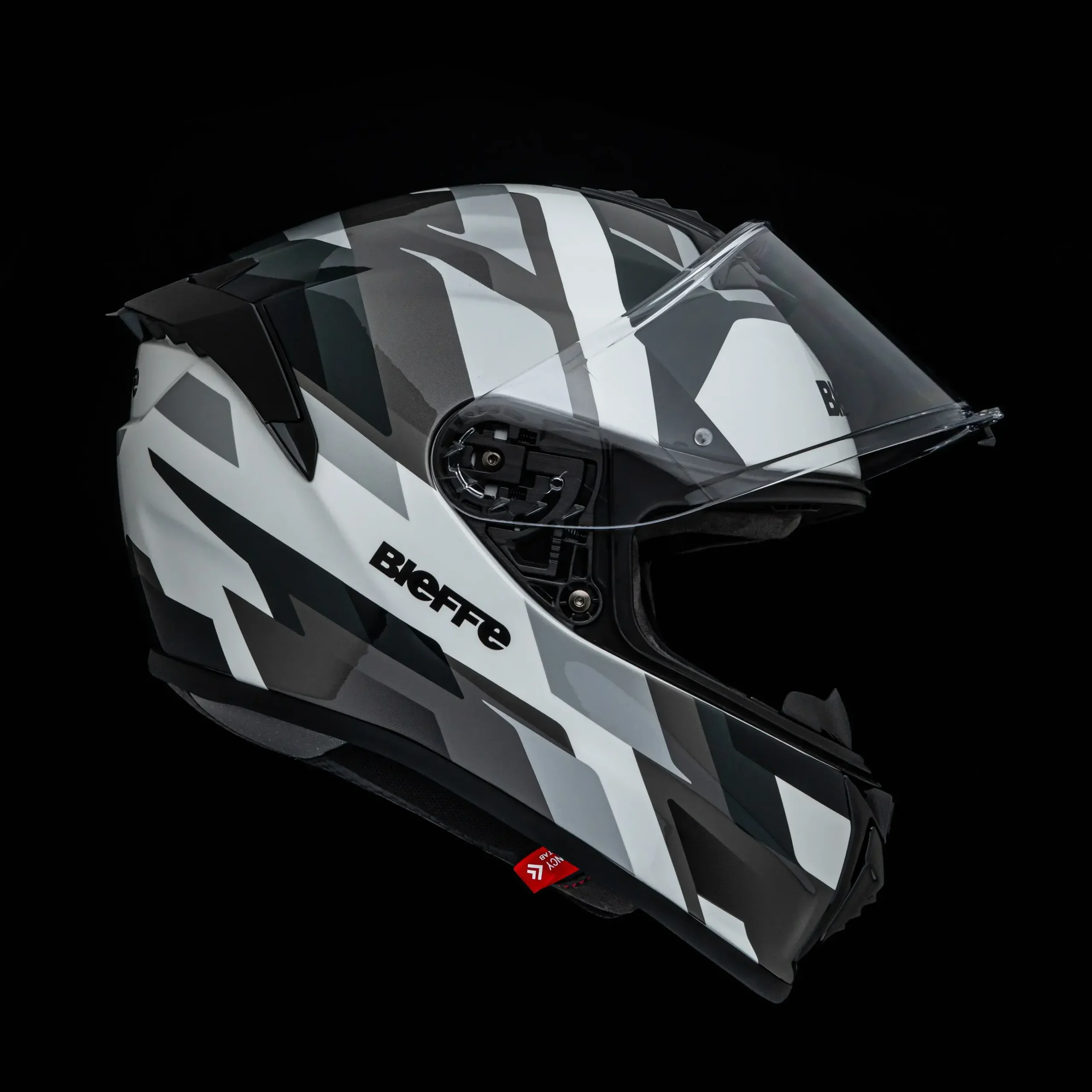 Capacete Bieffe B Reaper Brave Branco E Prata